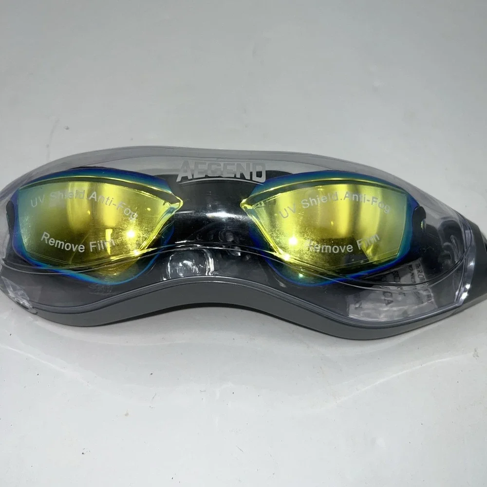 AEGEND Swimming Googles with Case No Leak UV Anti-Fog‎ -- NEW